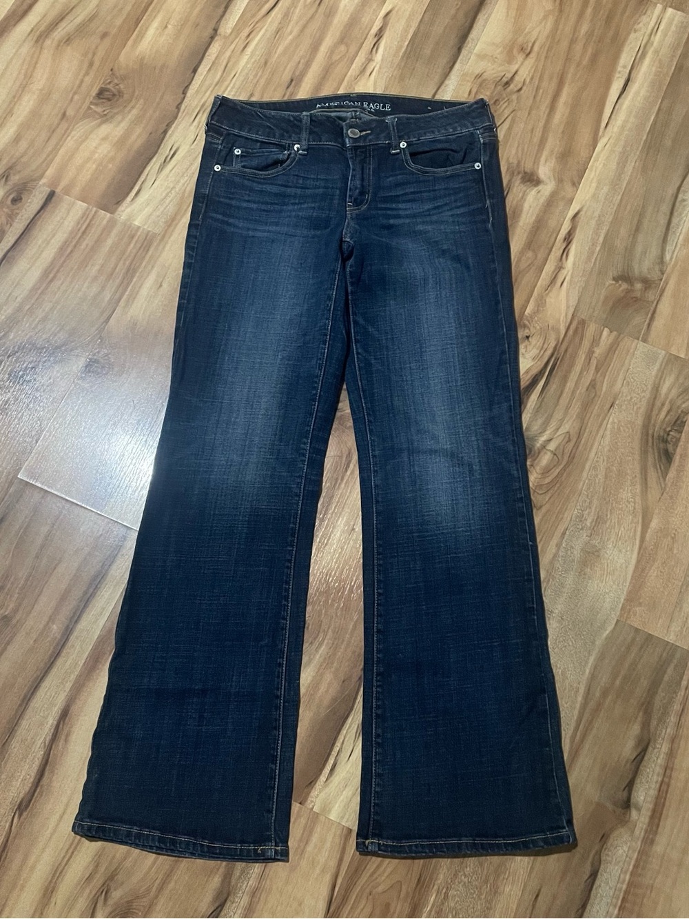 American Eagle Favorite Boyfriend Stretch Jeans Dark Wash 8 2013 Y2K
